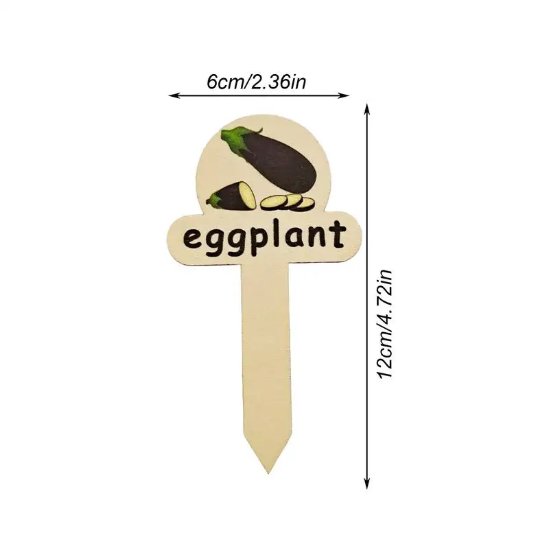 Etiquetas y etiquetas para plantas, etiquetas de plantas de madera para jardín al aire libre, estacas de nombre reutilizables para patio trasero, Patio, balcón, césped - imagen 5