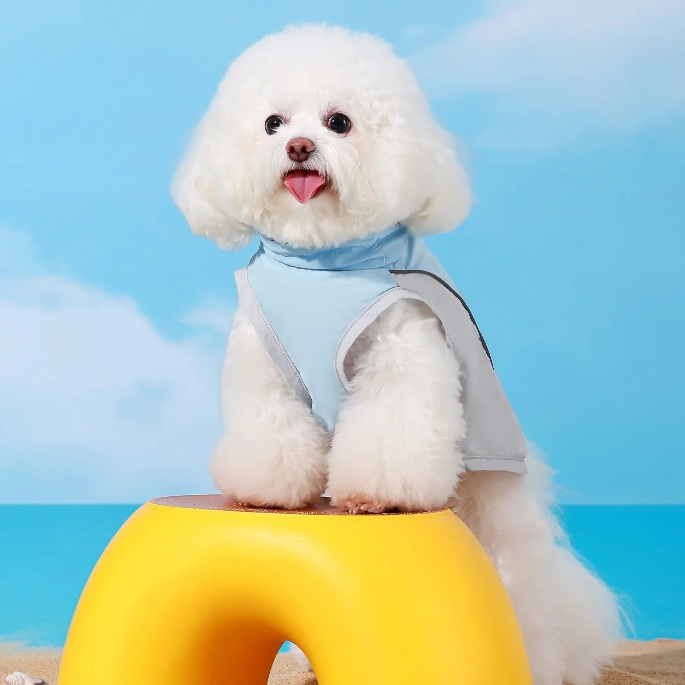 Ropa de protección solar para perros, ropa de verano, chaleco transpirable de estilo fino para mascotas, Bichons y perros de peluche, ropa ligera - imagen 5