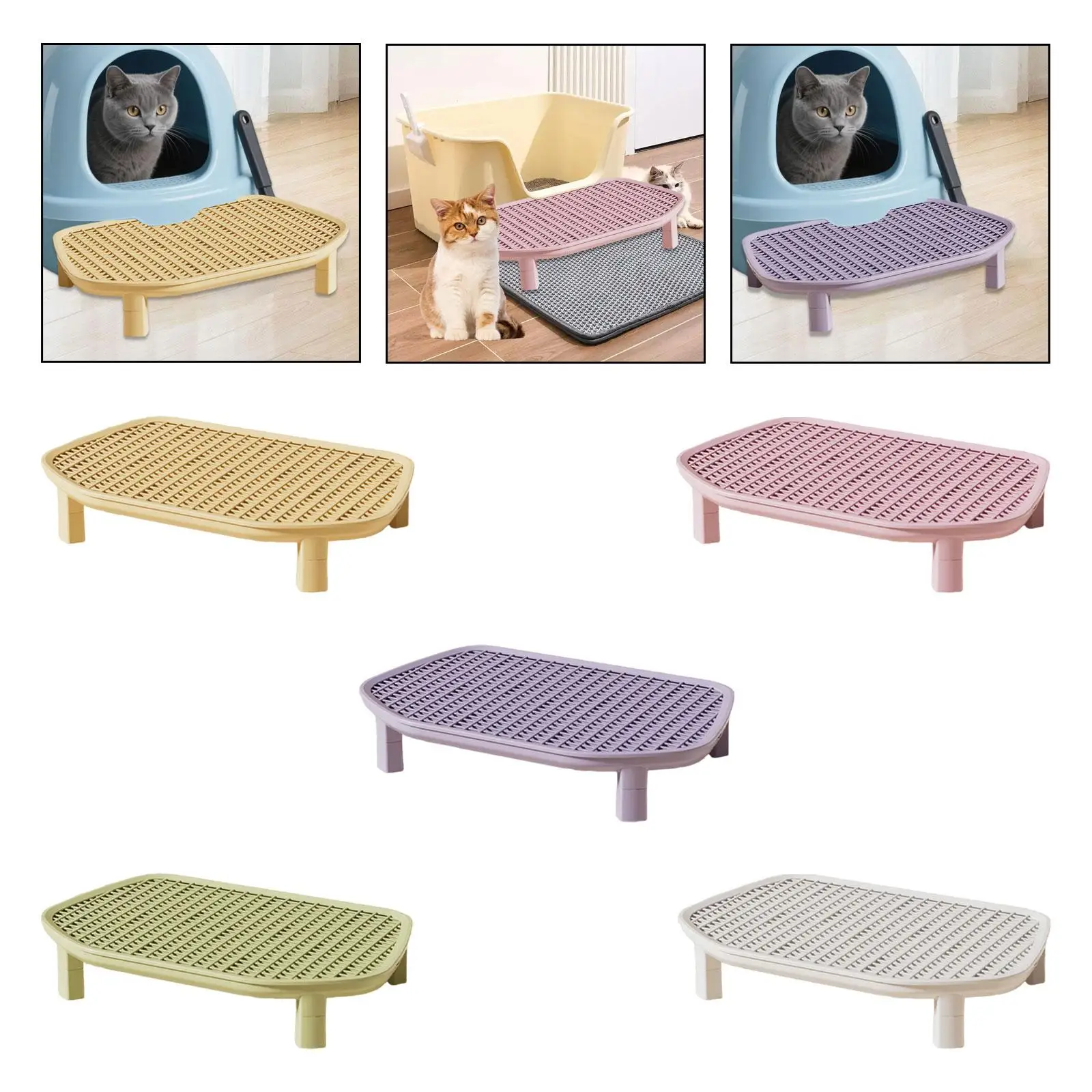 Arenero para gatos con alfombrilla antideslizante y trampilla - imagen 4