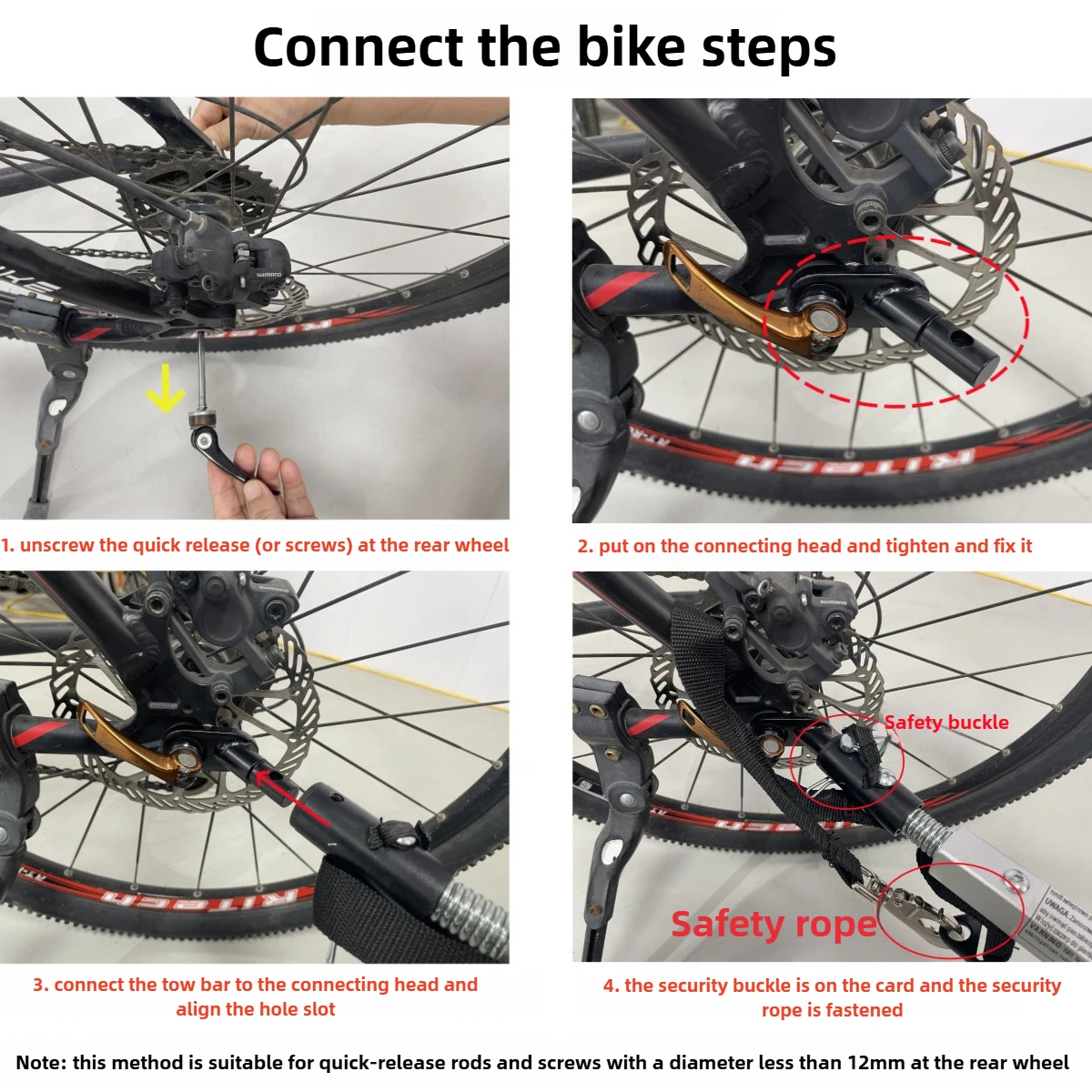 CTS41 Remolque de bicicleta para mascotas, artículos simples, viajes al aire libre, implementación diaria, remolque de bicicleta - imagen 4