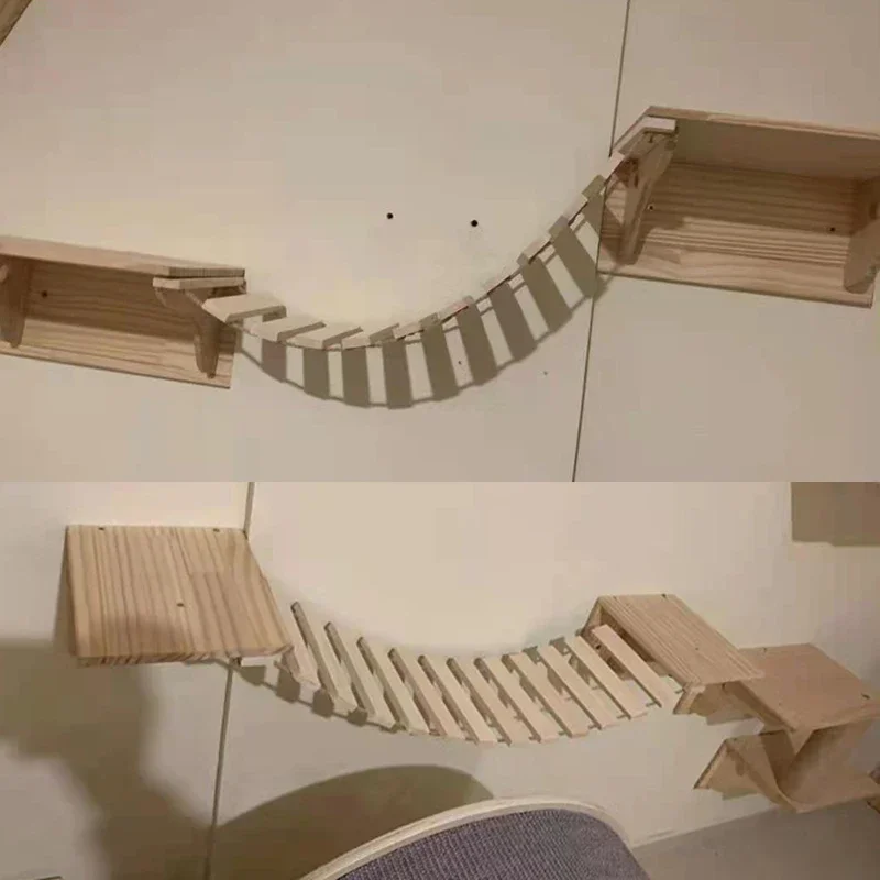 Puente para gatos de varios tamaños, uso para jaula para gatos, cuerda de Sisal, escalera para gatos, muebles para mascotas, rascador para gatos, poste, juguetes para gatitos, torre de árbol para gatos - imagen 5