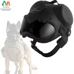 Casco táctico perro con gafas protectoras resistente viento impactos