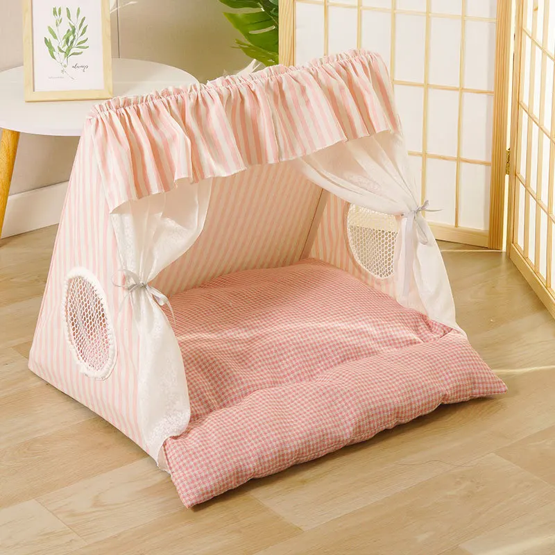 Cama semicerrada para gatos y perros pequeños – Lavable y desmontable - imagen 4