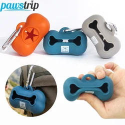 Dispensador silicona portátil bolsas excrementos perro – Duradero exterior