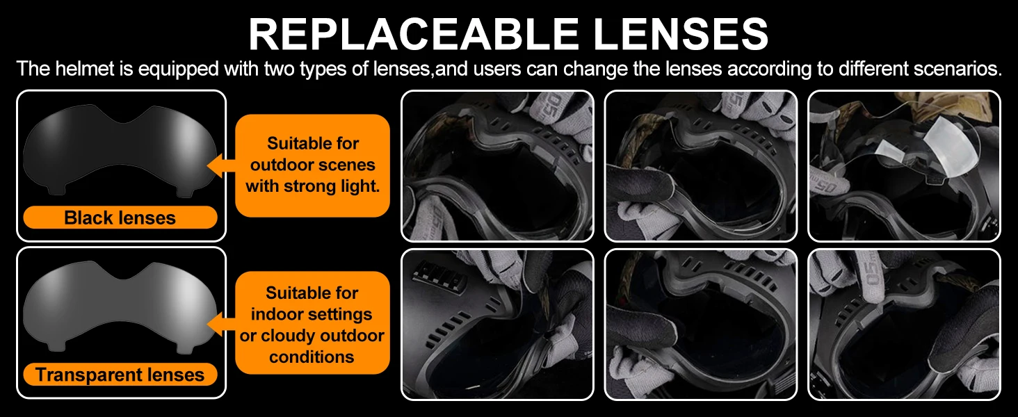 replaceable lenses