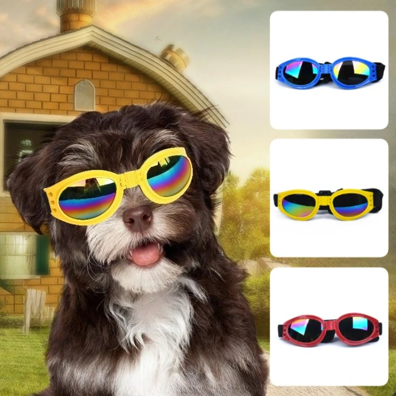 Gafas plegables para perros, gafas de sol con protección UV para gatos y perros, gafas de moda para mascotas de 6 colores, accesorios para cachorros con protección solar de verano