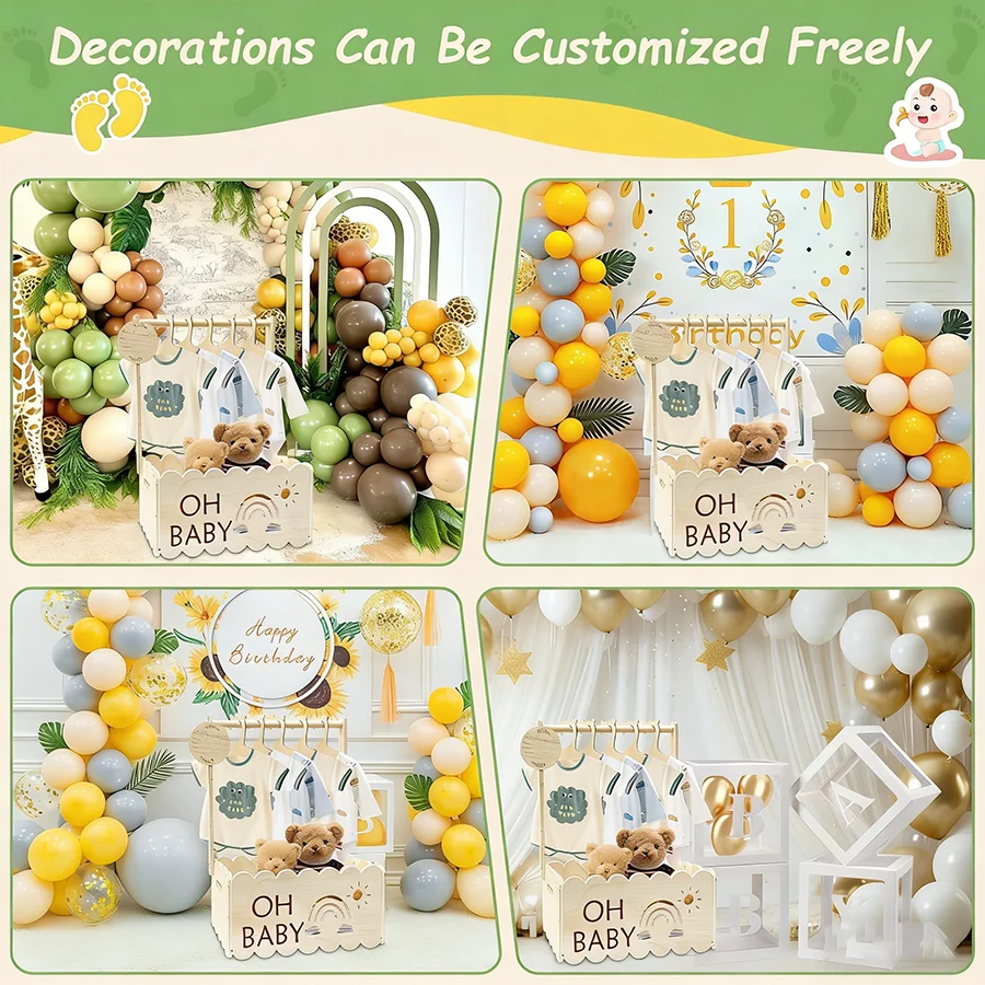 Cesta de madera para baby shower – Regalo multiusos para recién nacido - imagen 2