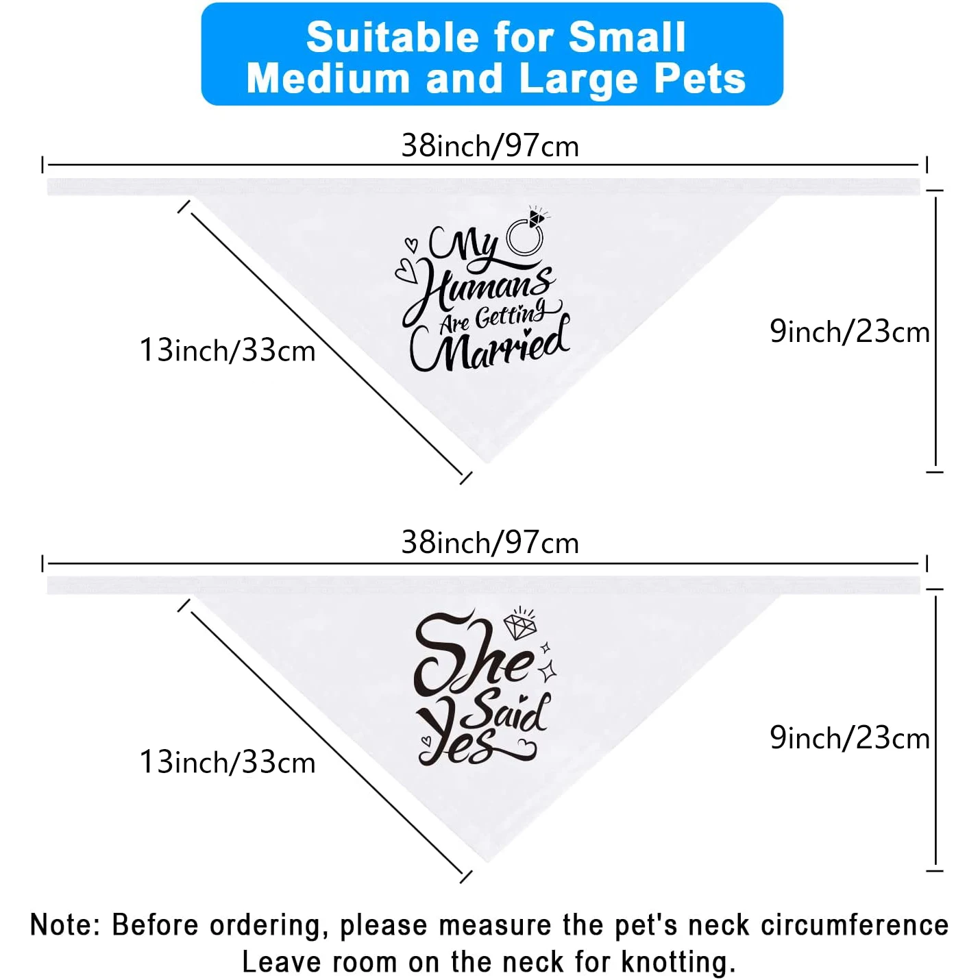 Bandana de perro My Humans are Getting Married, accesorio para fotos de boda, bufanda para mascotas, regalo de compromiso - imagen 2