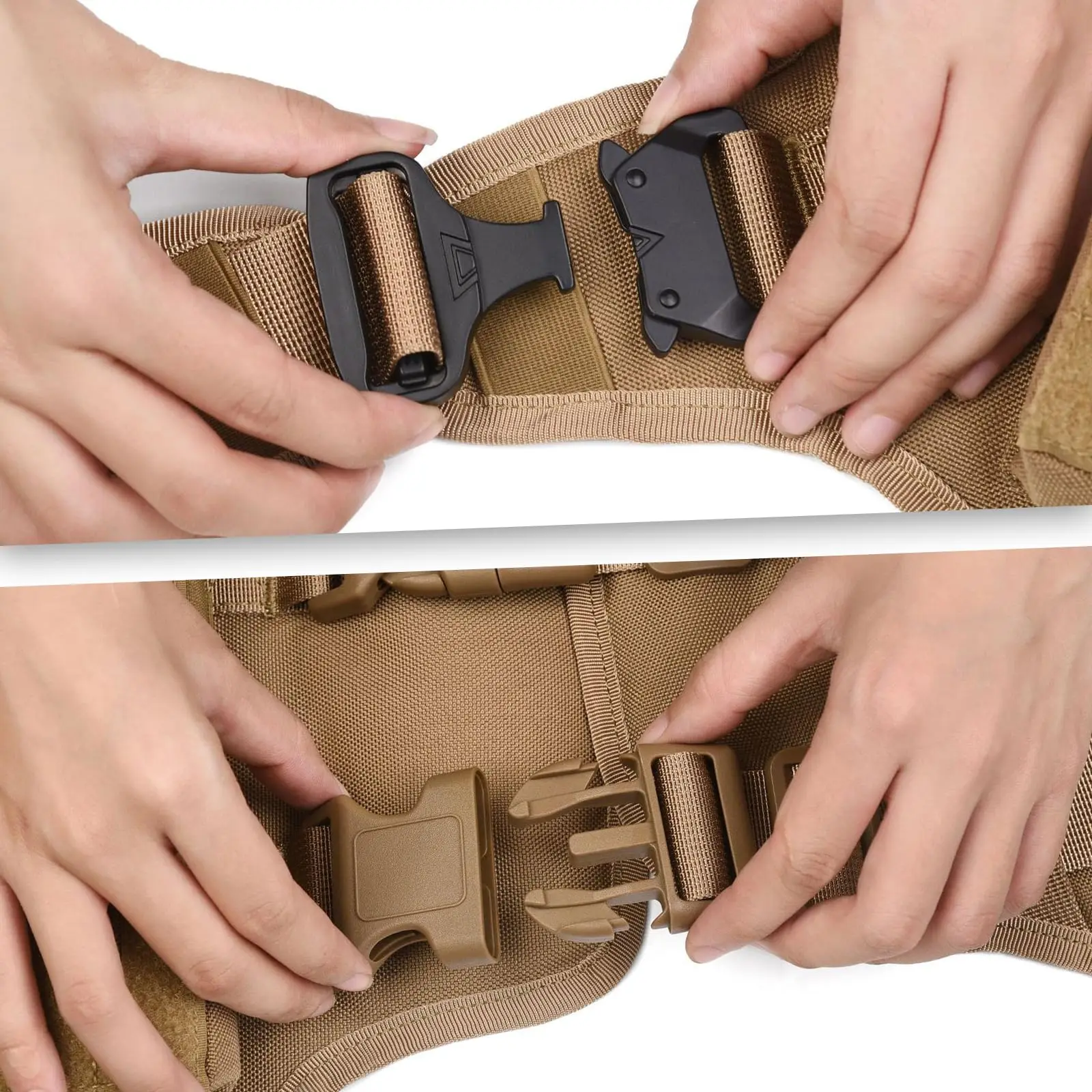 Arnés táctico para perros listo para exteriores para razas grandes chalecos Molle estilo militar con bolsas de utilidad para entrenamiento y caza - imagen 4