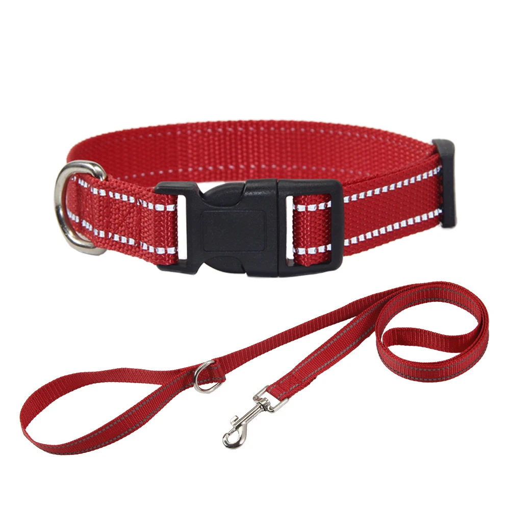 Collar reflectante de nailon para perro y gato, conjunto de cuerda de tracción para Chihuahua, pequeño y mediano, conjunto de correa - imagen 5