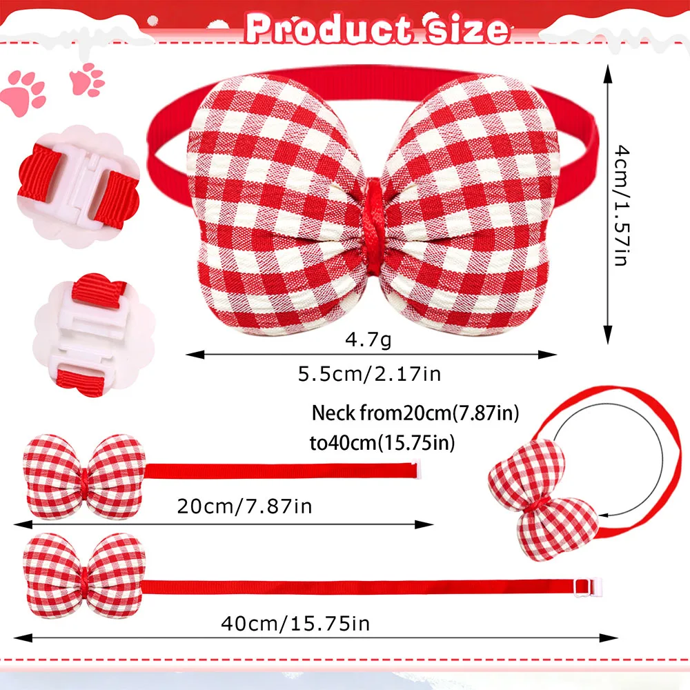 50 Uds. De pajaritas rojas para perros y cachorros, corbatas a la moda para perros pequeños y gatos, Collar con pajarita para perros, regalo, productos para el cuidado de mascotas