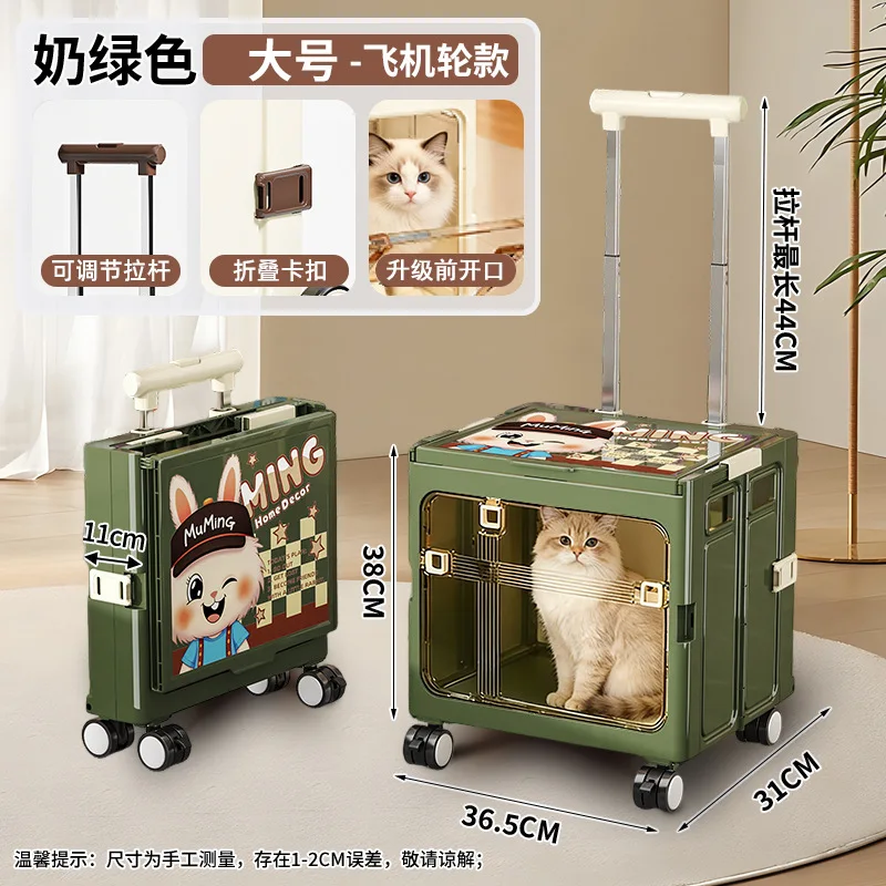 Transportín plegable y transpirable para gatos y perros pequeños