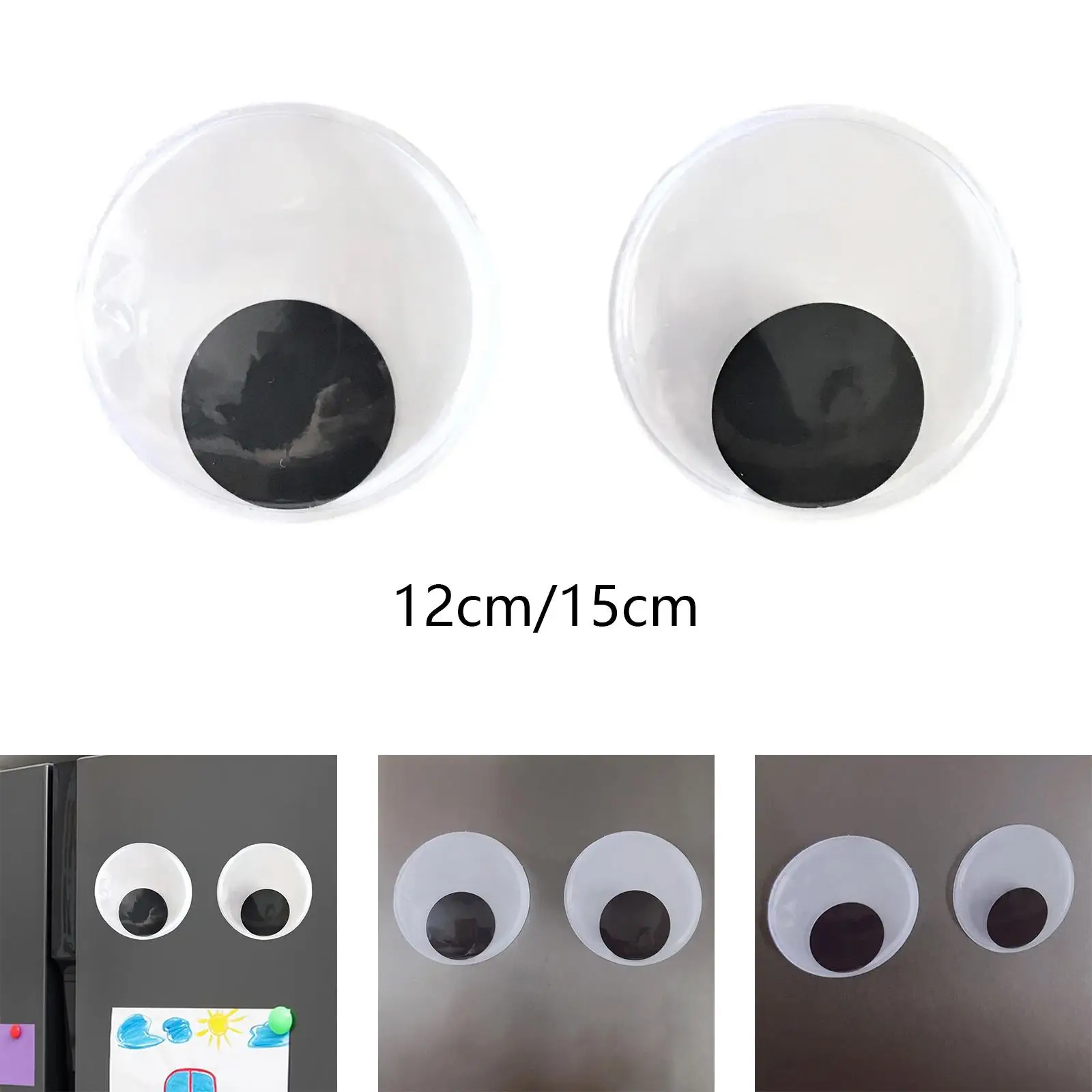 Wiggle Googly Eyes Decor Large 3D Effect Self Adhesive Sticky Eyes for Refrigerators Animate Puppets Crafts Handicrafts Photos