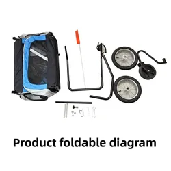Remolque para bicicleta para perros pequeños – Carrito porta-mascotas con ruedas