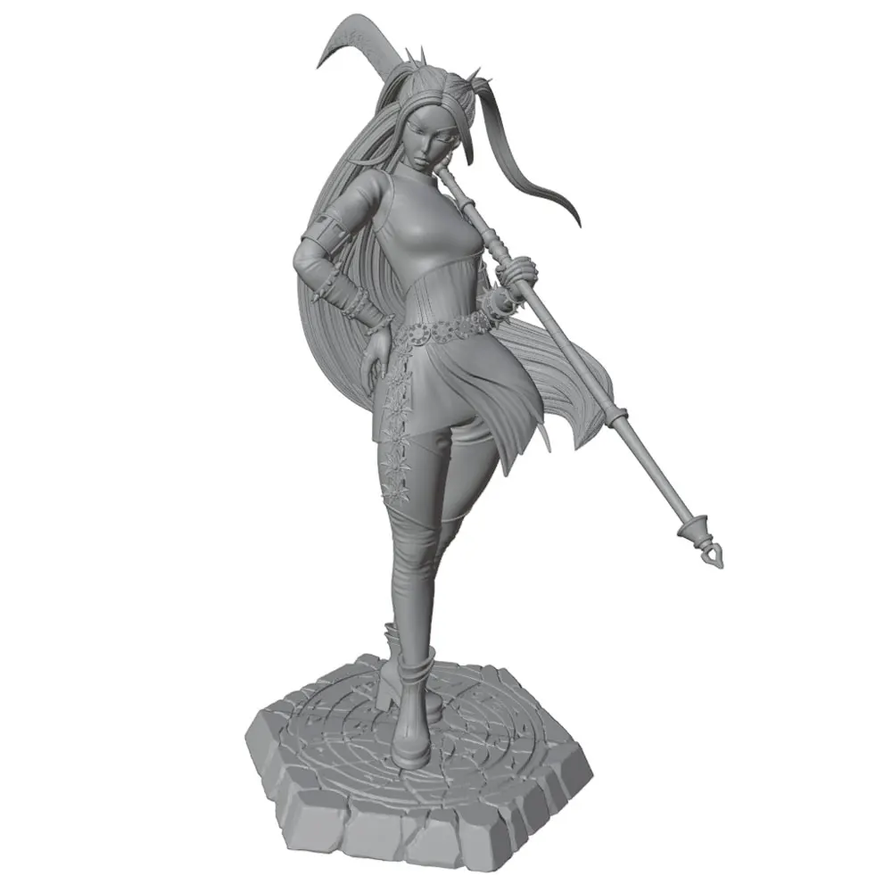 Guerrera femenina en resina 1/24 para montar – Miniatura coleccionista