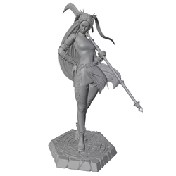 Guerrera femenina en resina 1/24 para montar – Miniatura coleccionista