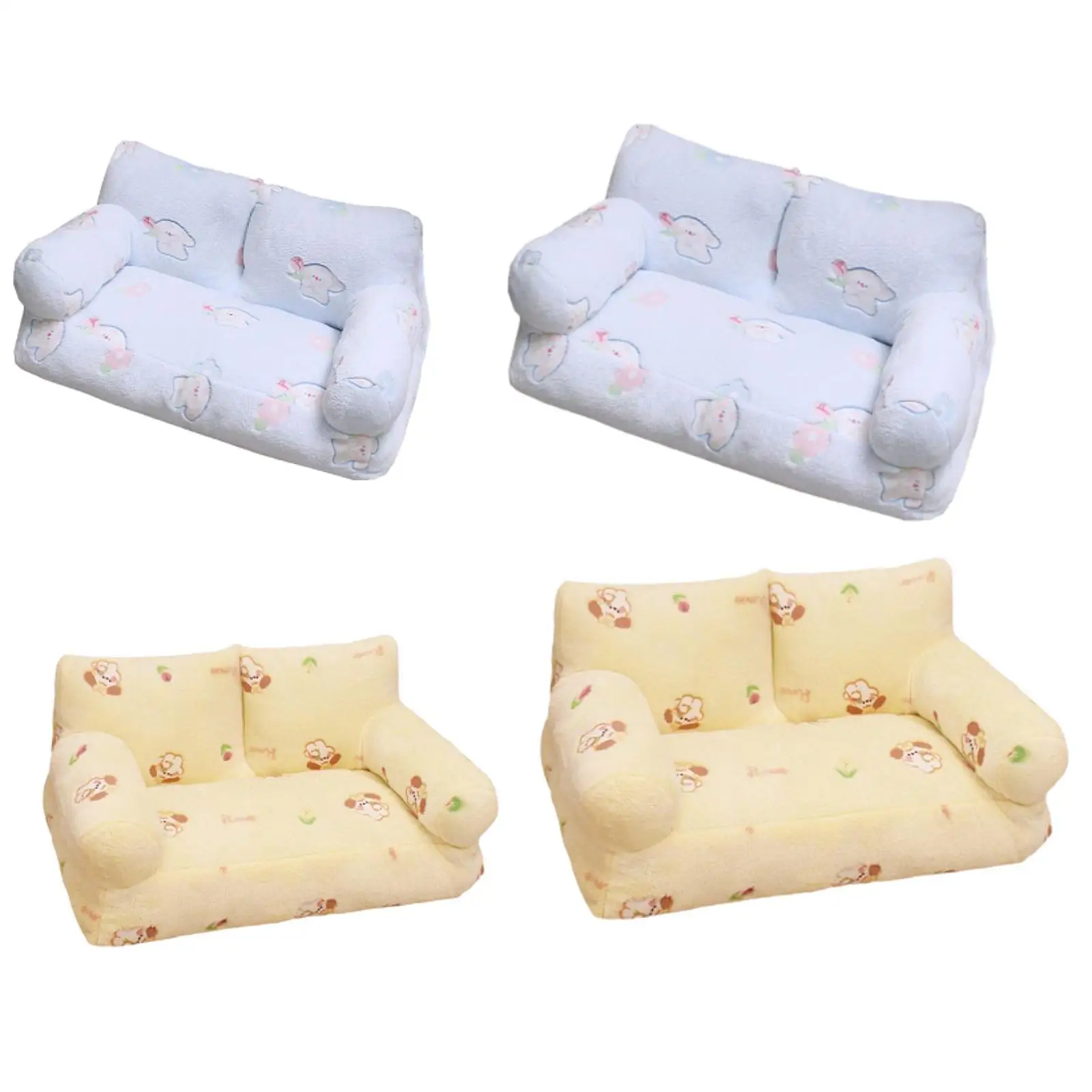 Pet Sofa Bed All Seasons Non Slip Base Soft Comfortable Pet Couch Puppy Sleeping Bed for Cat Small Dogs Kittens Puppy All Breed