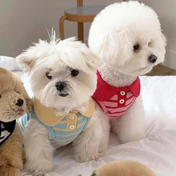 Suéter clásico a rayas, ropa cálida para mascotas, jersey para Chihuahua, mono para perros, suministros para cachorros y Yorkie, pijamas de Estilo Princesa
