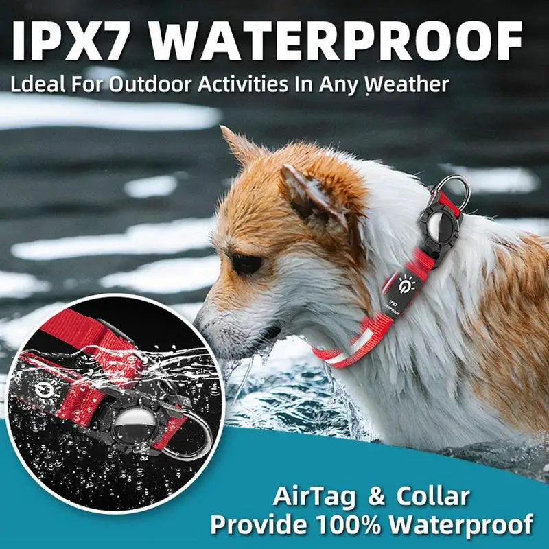 Collar reflectante para perro y gato, localizador antipérdida, accesorios de protección, impermeable - imagen 4
