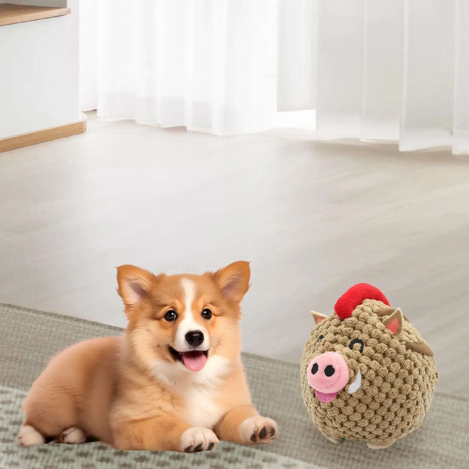 Dog Toy Ball Fetch Toy for Puppy Portable Lightweight Squeak Dog Toy Pet Interactive Fetch Ball for Game Exercise Relaxing