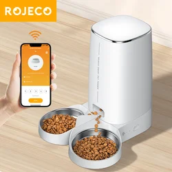 Comedero automatico para gatos y perros con doble alimentador y WiFi