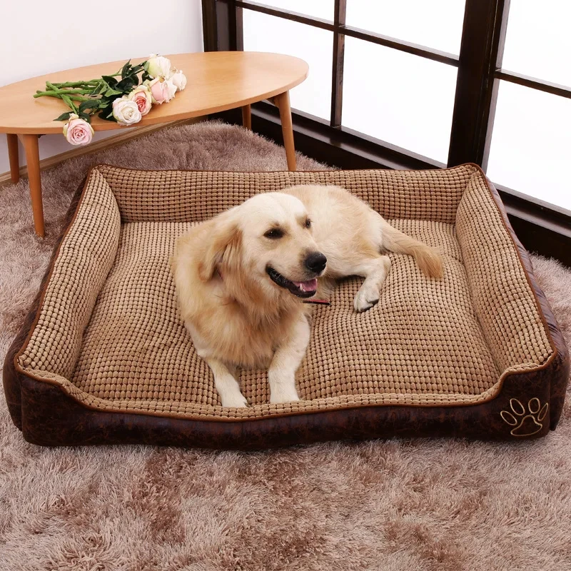 Cama para perros medianos, sofá cama rectangular para perros y gatos, cojín para casa resistente a masticar, desmontable, lavable, traje para invierno - imagen 2