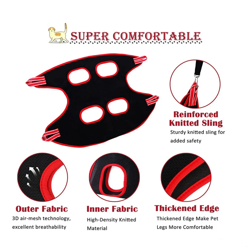 Hamaca para el cuidado de gatos, XS-L, hamaca para mascotas, perros, reparación de uñas en la belleza, bolsa de sujeción, suministros para mascotas - imagen 3