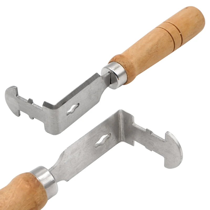 Limpiador de colmena de abejas, pala de miel, raspador para desmontar, marco de limpieza, cortador de panal, mango de madera, suministros de apicultura, herramientas de apicultor - imagen 5