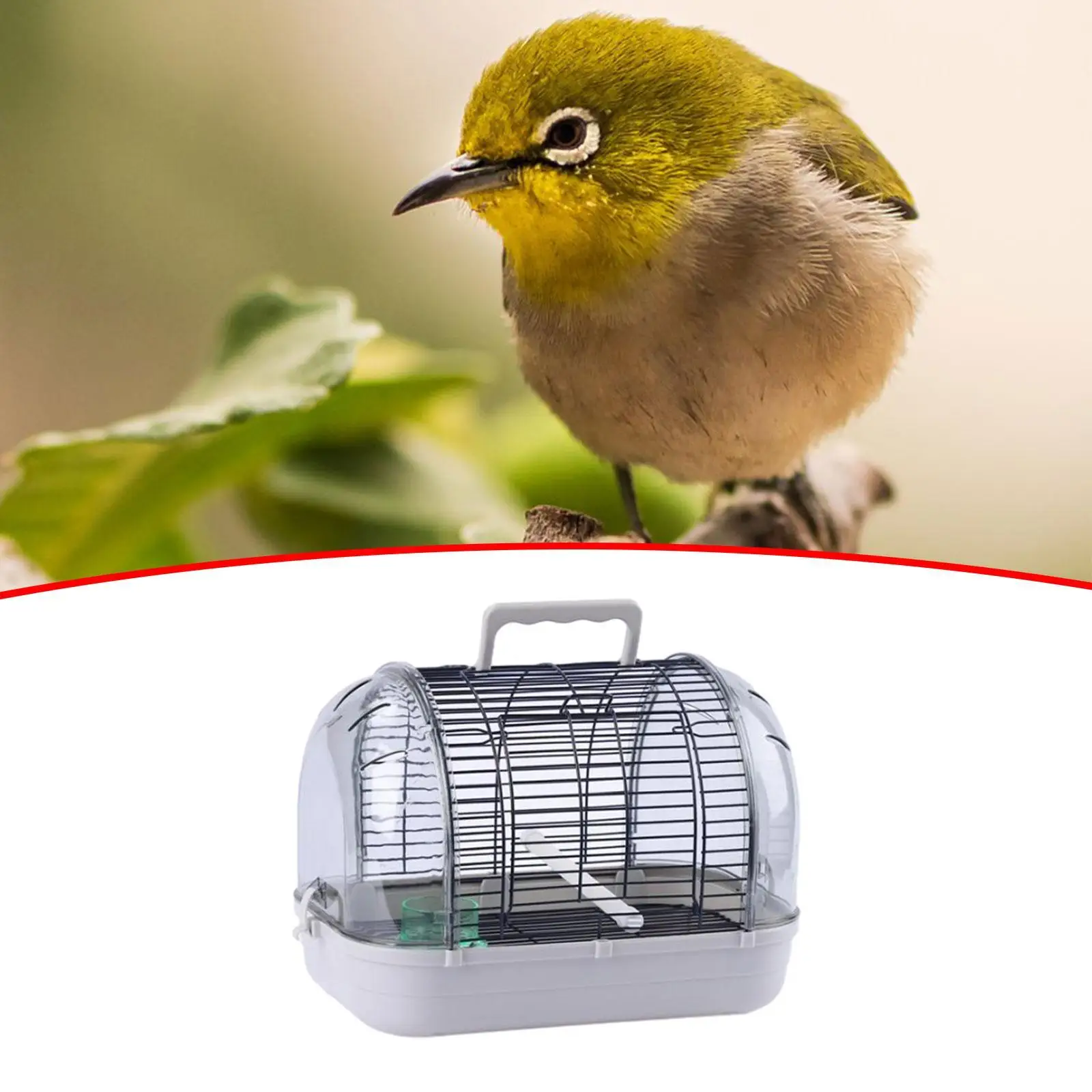Bird Cage Parrot Travel Cage Portable Easy to Clean Breathable Parakeet Cage Bird Carrier for Cockatiels Parrots Small Birds