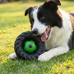 Juguete masticar neumático resistente perro: limpia dientes cachorros