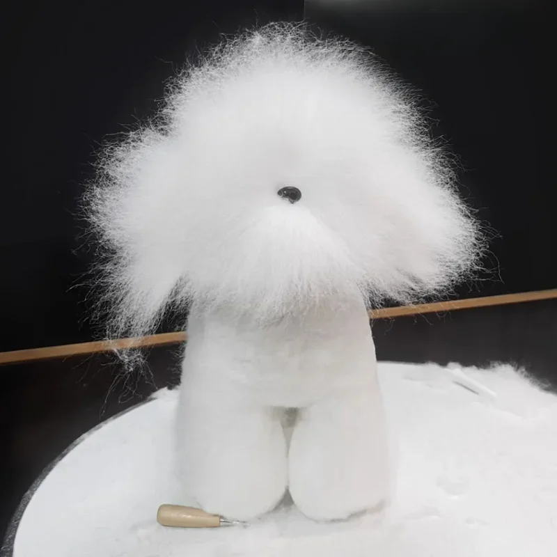 Modelo de perro de peluche, pelo suave, práctica de corte, Animal de peluche, pelo falso profesional, productos de Petshop para perros, accesorios para modelos - imagen 4
