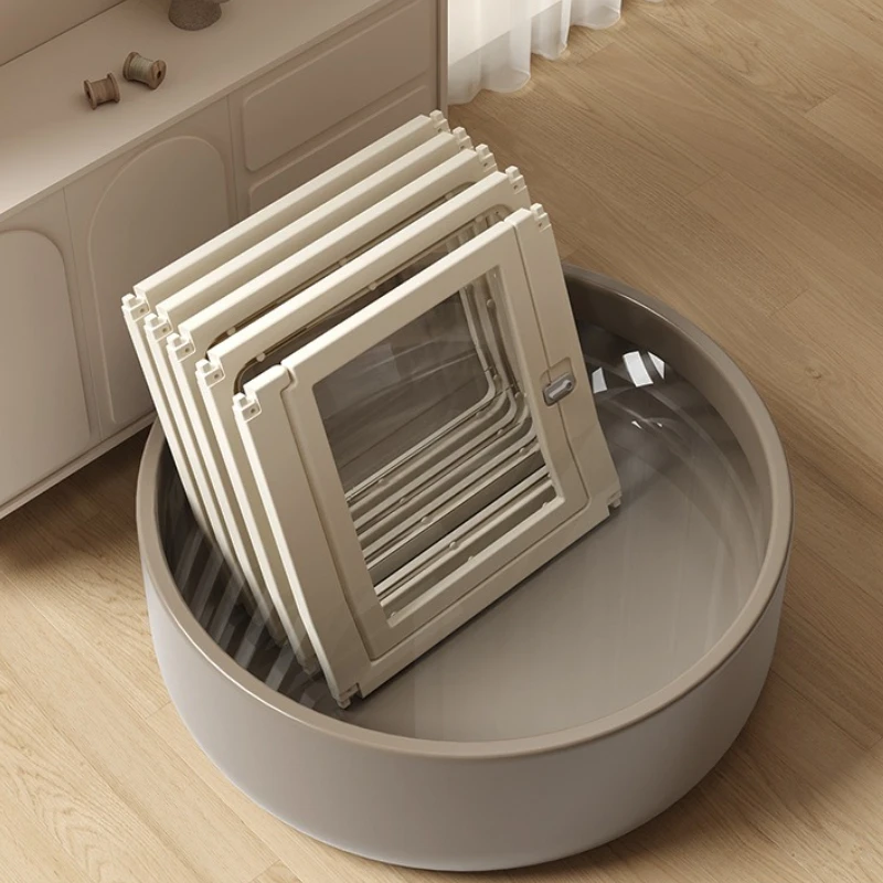 Valla para perros totalmente transparente, parque infantil acrílico para perros pequeños, caja para perros y cachorros, accesorios para cama, mascotas, gatos, perros, barrera para bebés - imagen 5