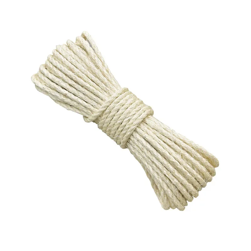 Cuerda de Sisal Natural para árbol de gato, poste rascador para gatos, cuerda de repuesto de Sisal para proteger el sofá, rascador de gatos, juguete para gatos - imagen 2