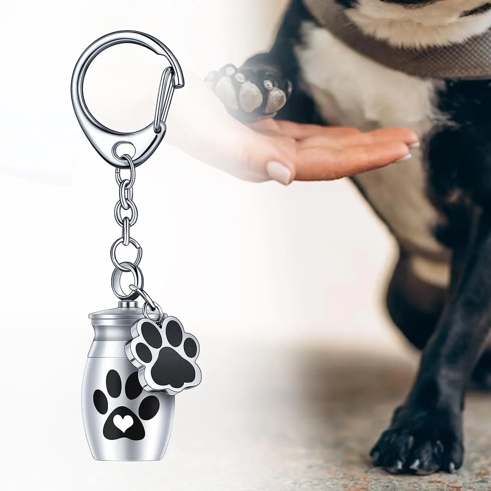 Aluminium Alloy Keychain Pet Urn Keep Precious Memories Lightweight for Funeral Memorials Pet Urn for Kitten Rabbit