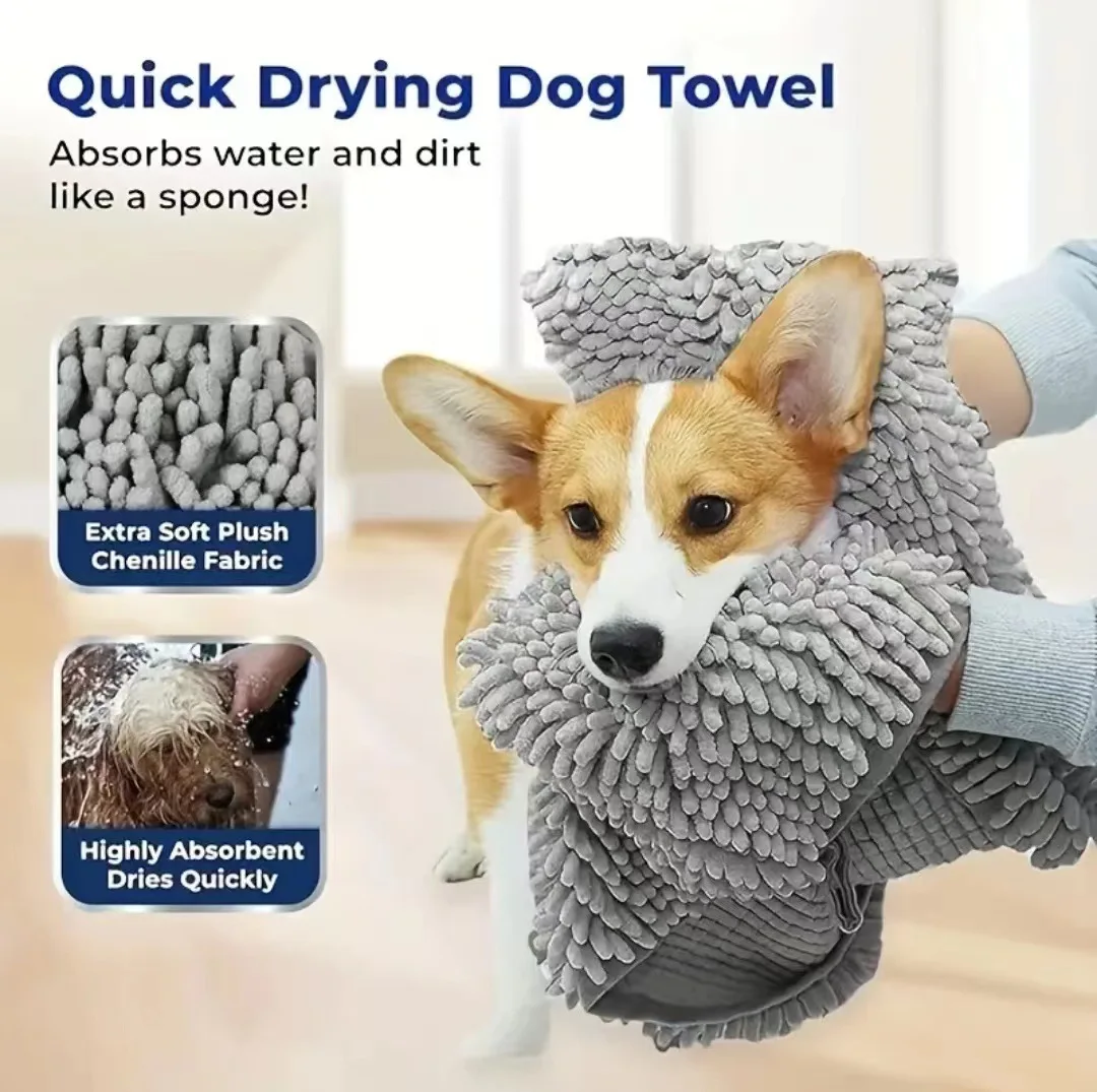 Toalla de baño para perros absorbente secado rápido pequeños y grandes - imagen 3