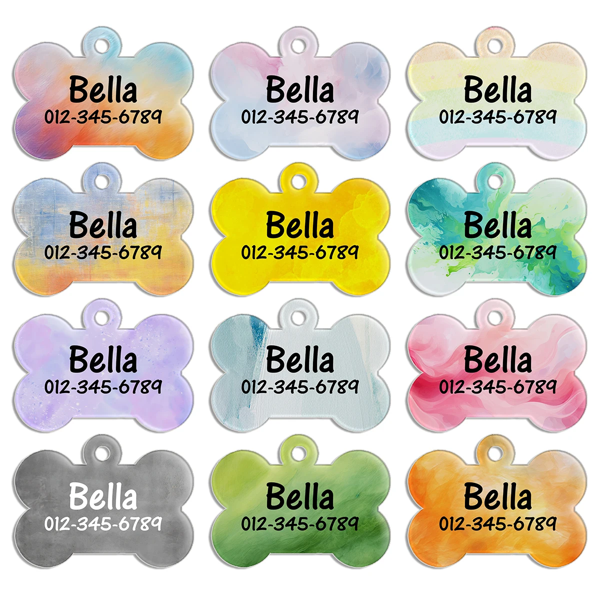 Placa identificativa personalizada con nombre para collar de mascota - imagen 4