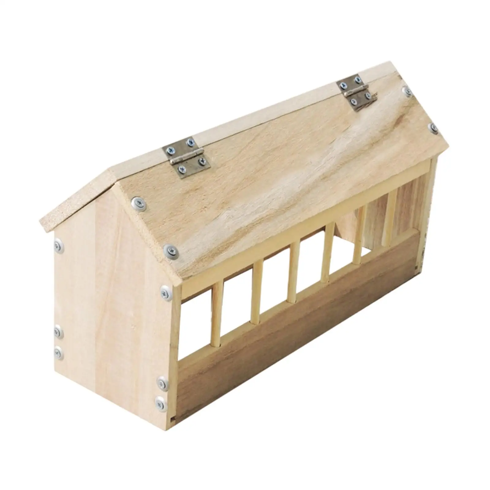 Pigeon Feeder Trough Chicken Feeder Box Container Wood Feeding Equipment for Pigeons Parrots Quails Ducklings Poultry