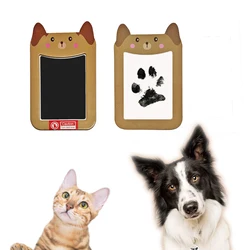 Kit de impresión de patas sin tinta, Kit de impresión para perros, gatos, recuerdo de huellas, almohadilla de tinta táctil limpia para mascotas, almohadilla de tinta negra para gatos o perros