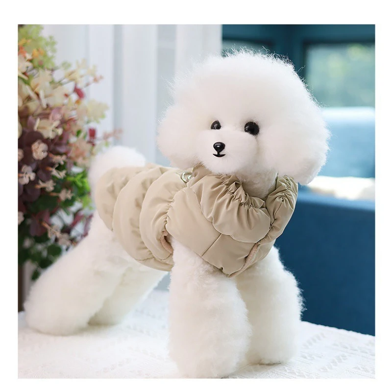 Ropa para perros, ropa cálida de invierno con relleno de algodón, ropa acolchada de algodón con hebilla, ropa para cachorros, productos para mascotas - imagen 3