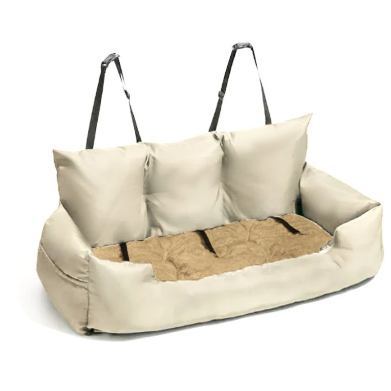 Casa de coche para mascotas, esteras de asiento de seguridad portátiles resistentes a la suciedad impermeables para perros, perrera antideslizante lavada desmontada y antiarañazos, producto para mascotas - imagen 5