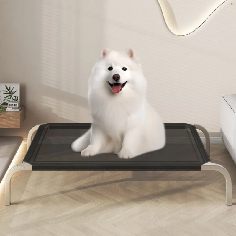 Camas transpirables con marco de hierro para perros, cama desmontable para perros grandes, casa de Camping para mascotas, perrera lavable para mascotas al aire libre - imagen 3