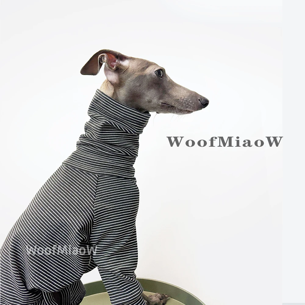 Ropa cálida italiana Little Lingti, terciopelo a rayas, suave y cómoda, Sudadera con capucha abierta en la parte delantera para perro, ropa para el hogar, Otoño/Invierno - imagen 2