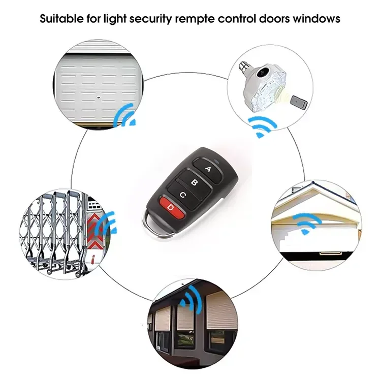 Control remoto duplicador mostrando botones y carcasa