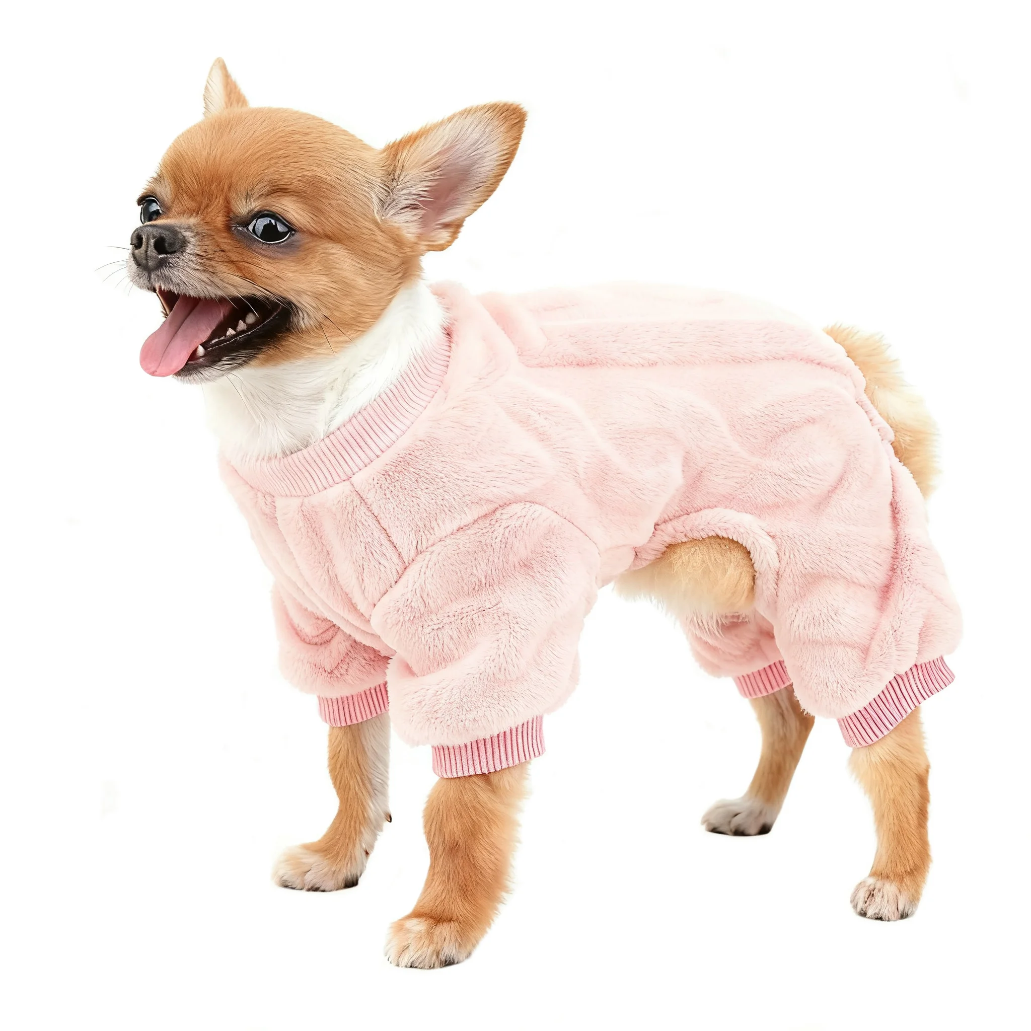 Suéter para perros, ropa de lana, sudadera cálida, mono de 4 patas, pijamas de invierno, suéter con estampado torcido para perros pequeños, gatos medianos - imagen 2