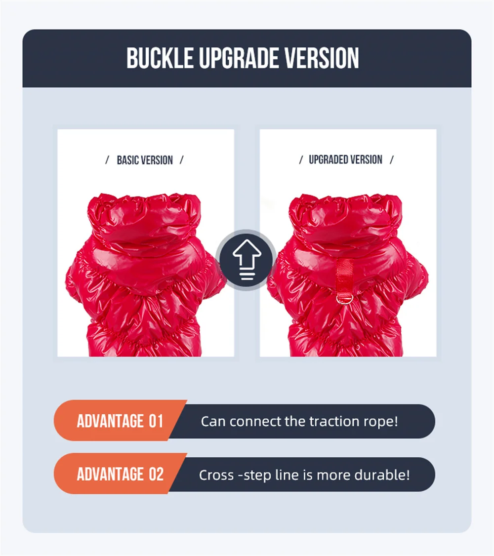 Ropa de invierno para mascotas, chaqueta cálida de lana para perros pequeños, ropa para cachorros Shih Tzu Chihuahua, monos sólidos impermeables para mascotas - imagen 5