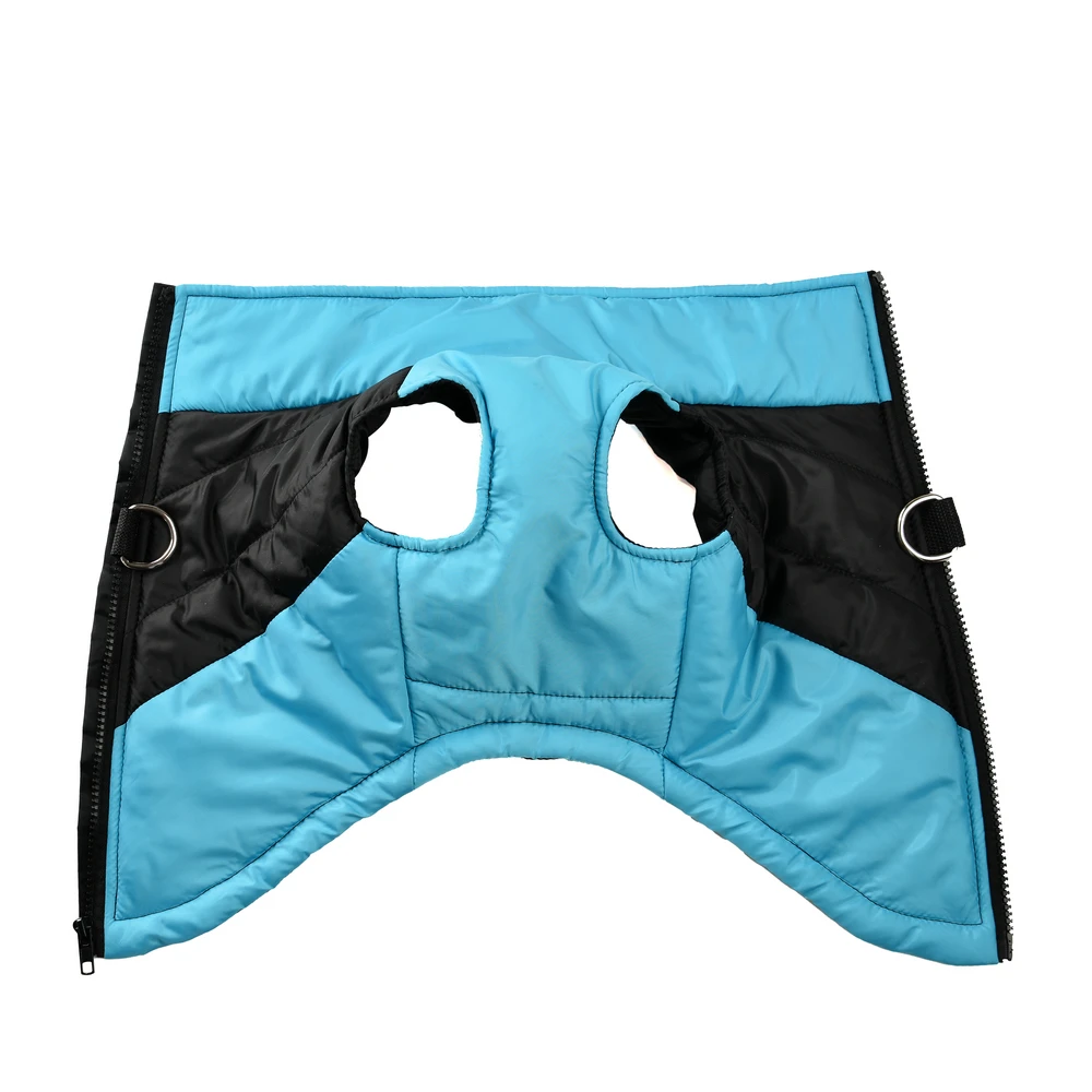 Ropa impermeable para mascotas con anillo en D, chaleco cálido para perros para invierno, abrigo para cachorros a prueba de viento para perros pequeños y medianos, Bulldog ​ ​ ​ ​ ​ ​ ​ - imagen 2