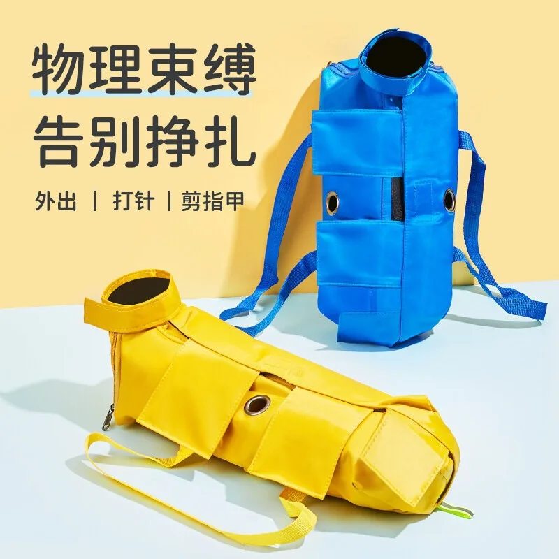Bolsa multifuncional para gatos, se puede plegar cuando salir, inyección de mordeduras antiarañazos, bolsa fija para mascotas, bolsas Baoding para cortar uñas y baño - imagen 2