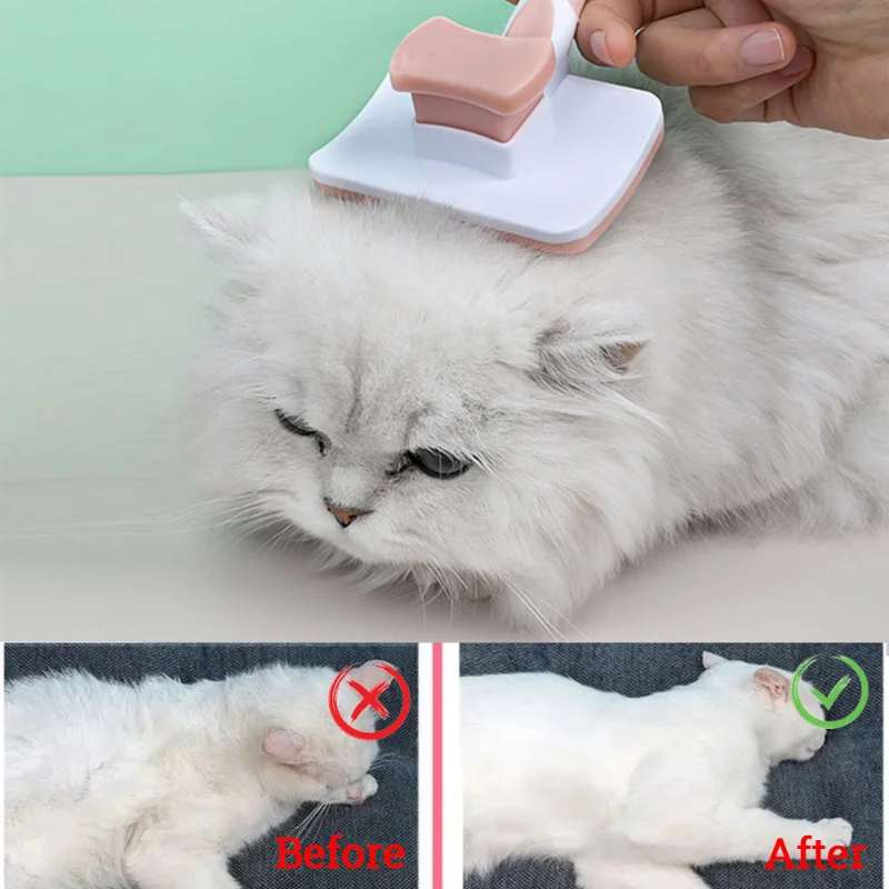 Peine para quitar el pelo de mascotas, cepillo para perros y gatos, aseo de pelo largo, cepillo para gatos de interior, removedor de pelo, limpieza, rebanador de belleza, suministros para mascotas - imagen 5