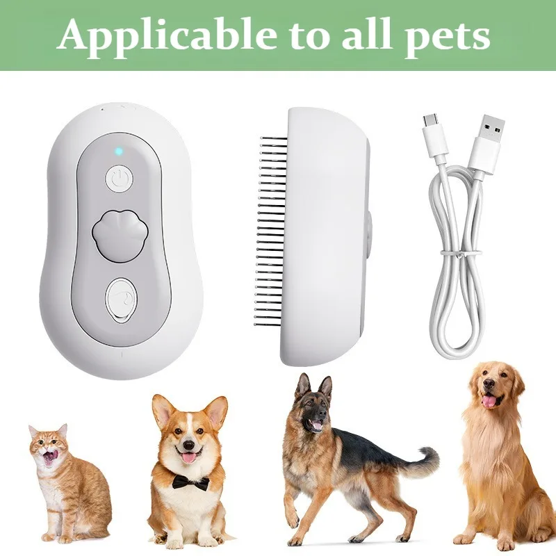 Peine de pelo en aerosol para perros y gatos, cepillo para perros y gatos, accesorios para gatos, peines de vapor antivuelo, equipo de aseo para mascotas, suministros de cuidado - imagen 3