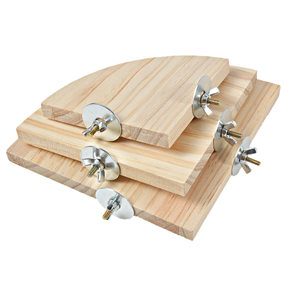 Tabla de soporte para hámster y loro, plataforma de madera para mascotas - imagen 4